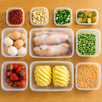 SET DE RECIPIENTES PLÁSTICOS PARA ALIMENTOS — El orden que tu cocina y nevera necesitan