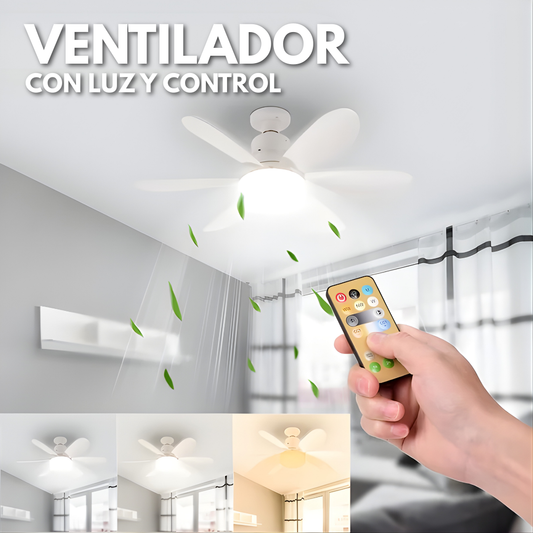 VENTILADOR CON LUZ Y CONTROL – Iluminación inteligente, ventilación eficiente y confort en un solo dispositivo