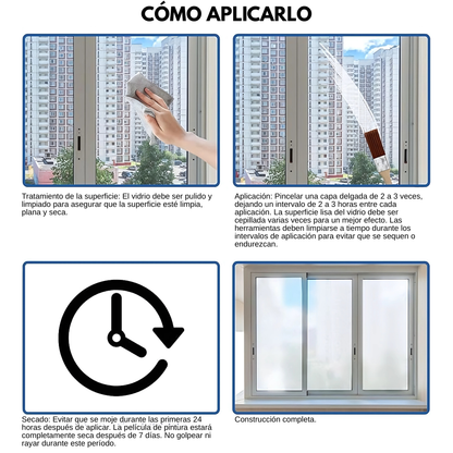 PINTURA PARA VIDRIO ESMERILLADO – Privacidad total sin perder luz ni estilo
