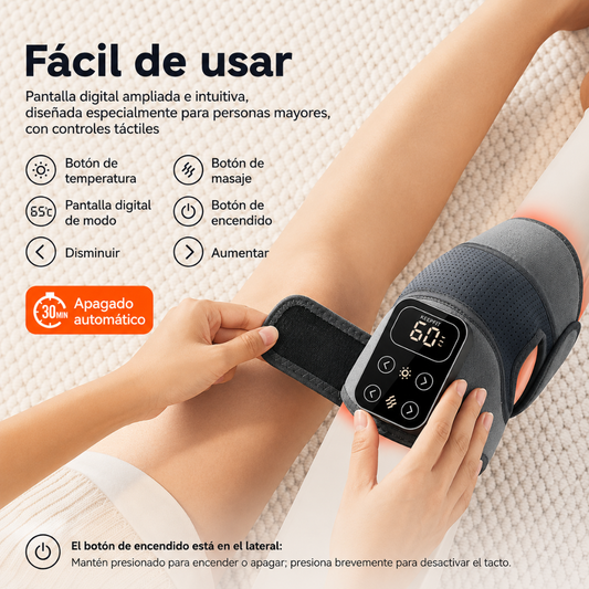 RODILLERA ELÉCTRICA — Calor y vibración para aliviar el dolor articular