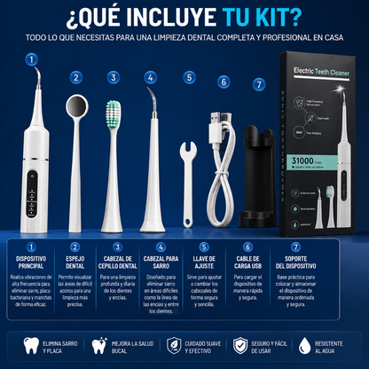 KIT LIMPIADOR DENTAL ELÉCTRICO – Limpieza precisa en casa