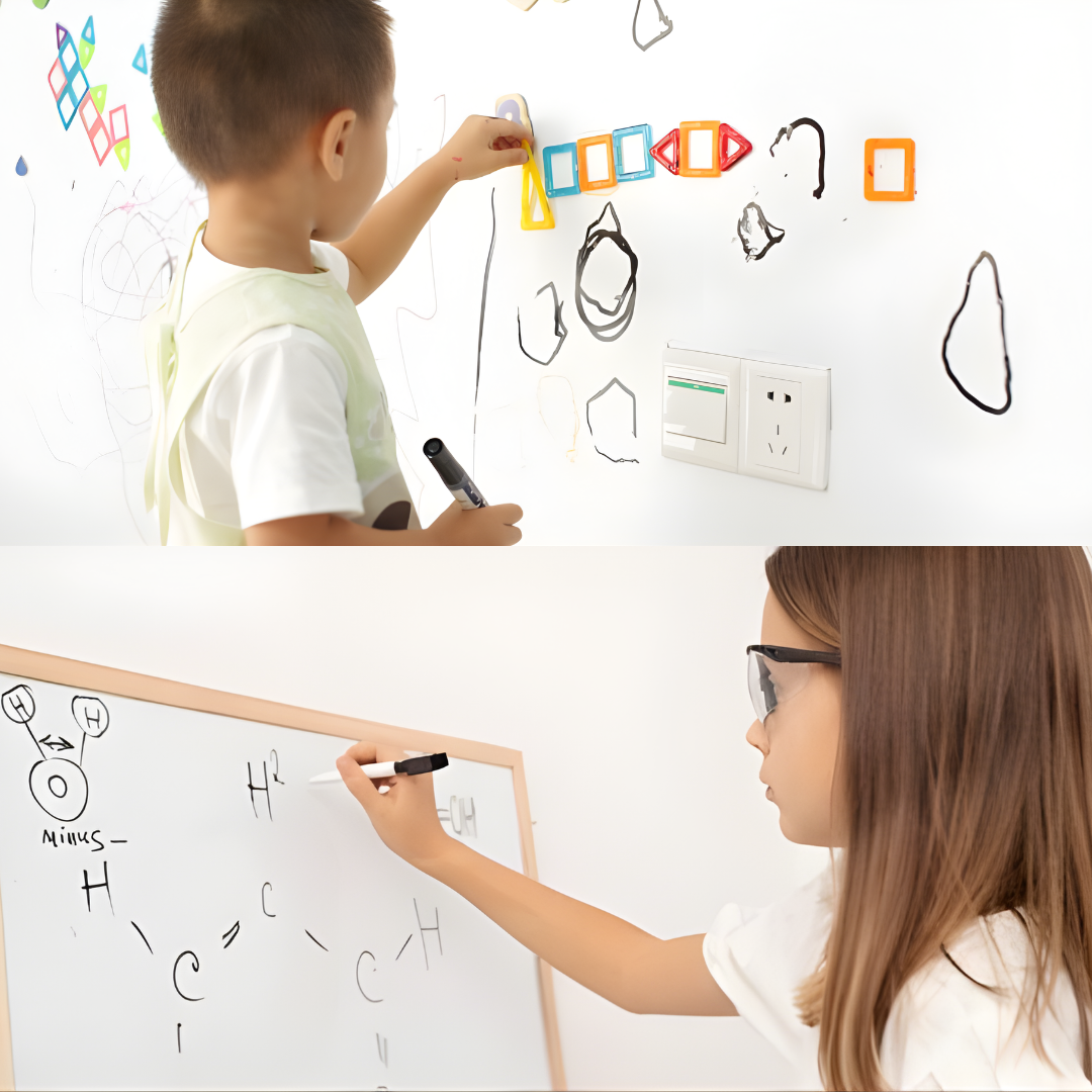 PIZARRA BLANCA MAGNÉTICA (PACK*2) – Aprende jugando, estimula la creatividad y desarrolla habilidades desde pequeños