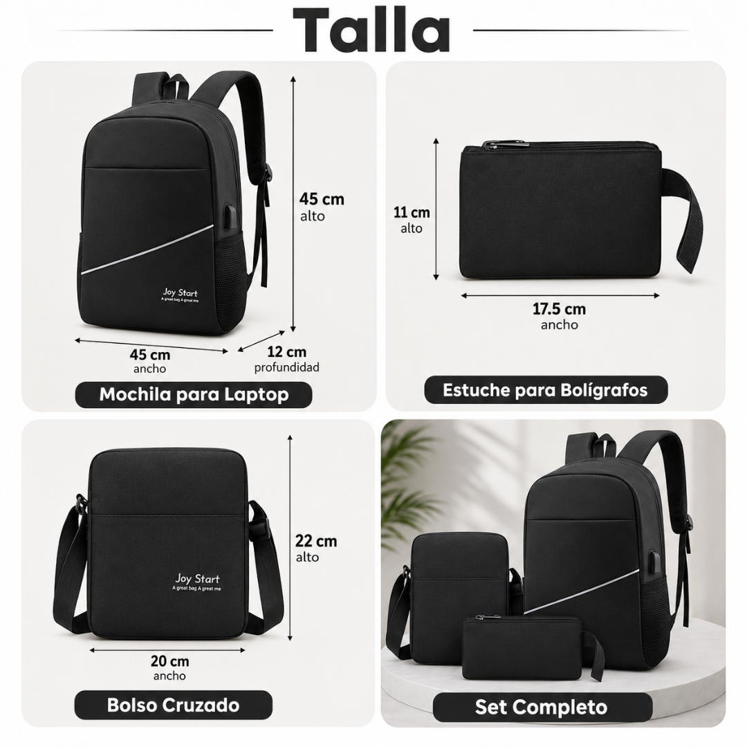 MOCHILA 3PCS – Más espacio, orden y seguridad en cada salida