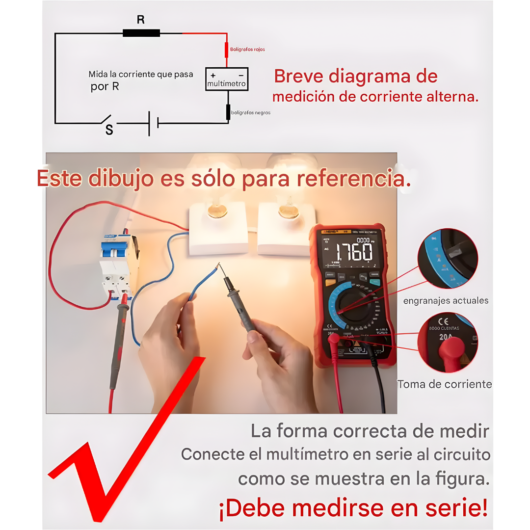MULTÍMETRO DIGITAL ANENG DM 859 – Medición precisa, diagnóstico confiable y control total en cada prueba