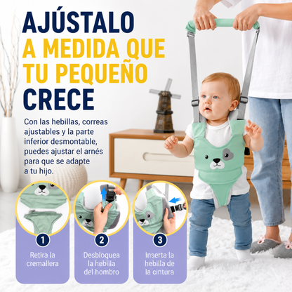 ARNÉS DE SEGURIDAD PARA CAMINAR – Más confianza en sus primeros pasos, sin interferir en su aprendizaje