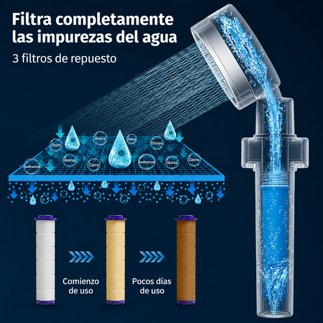 REGADERA ADAPTABLE – Más presión, agua más limpia y una mejor experiencia de baño