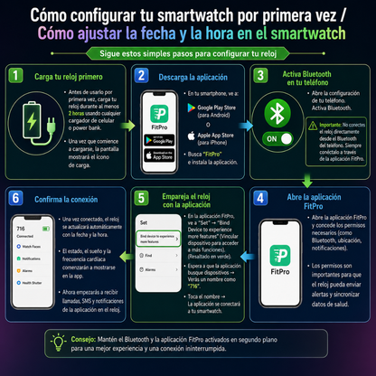 SMART BRACELET REDONDO – Actividad y conexión diaria