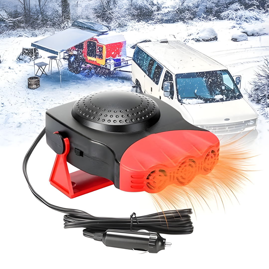 CALEFACTOR PORTÁTIL DE CARRO – Calor inmediato, desempañado rápido y conducción más segura