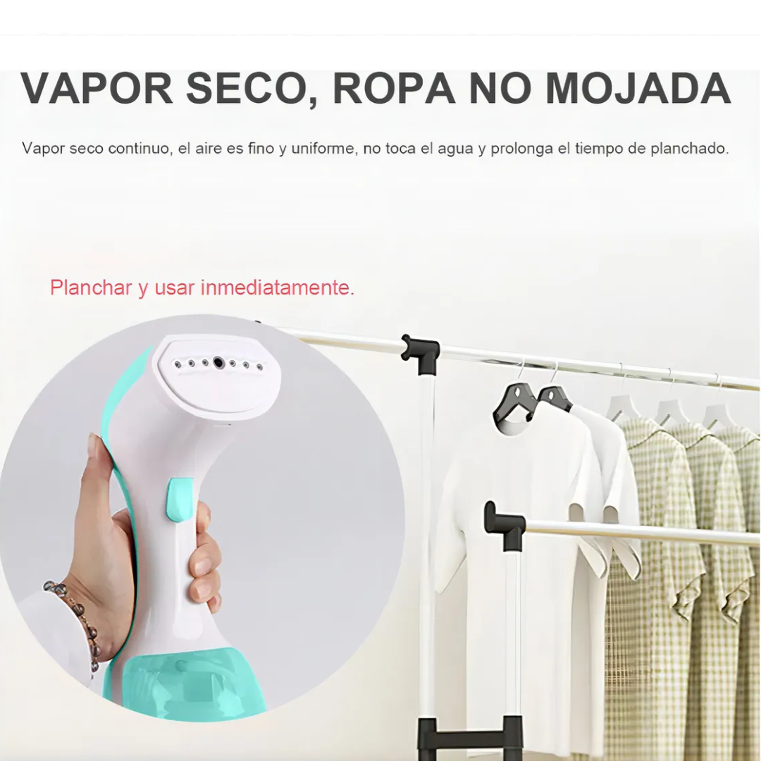 PLANCHA A VAPOR — Ropa lista en minutos, sin tabla ni esfuerzo