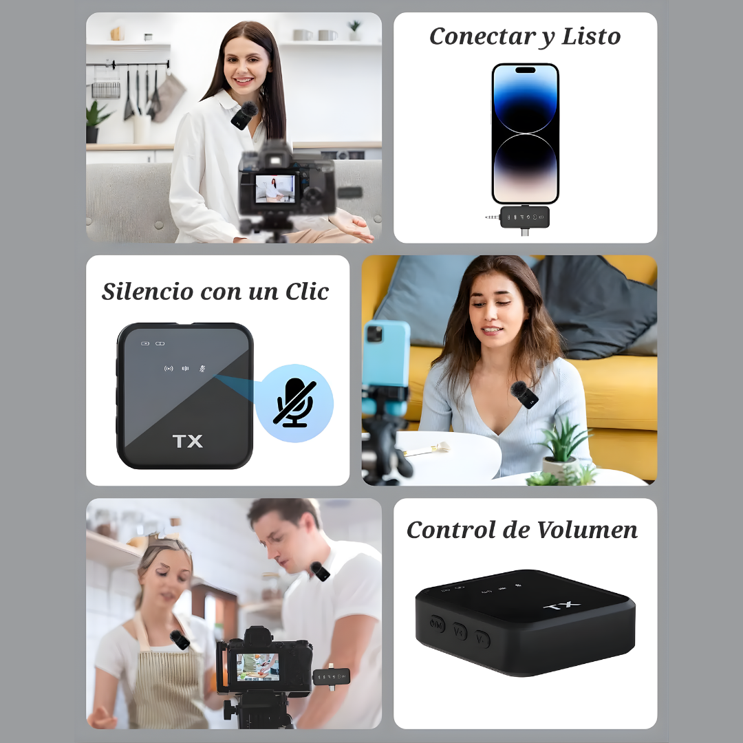 MICRÓFONOS INALÁMBRICOS DE SOLAPA – Audio claro, grabación profesional y libertad total sin cables