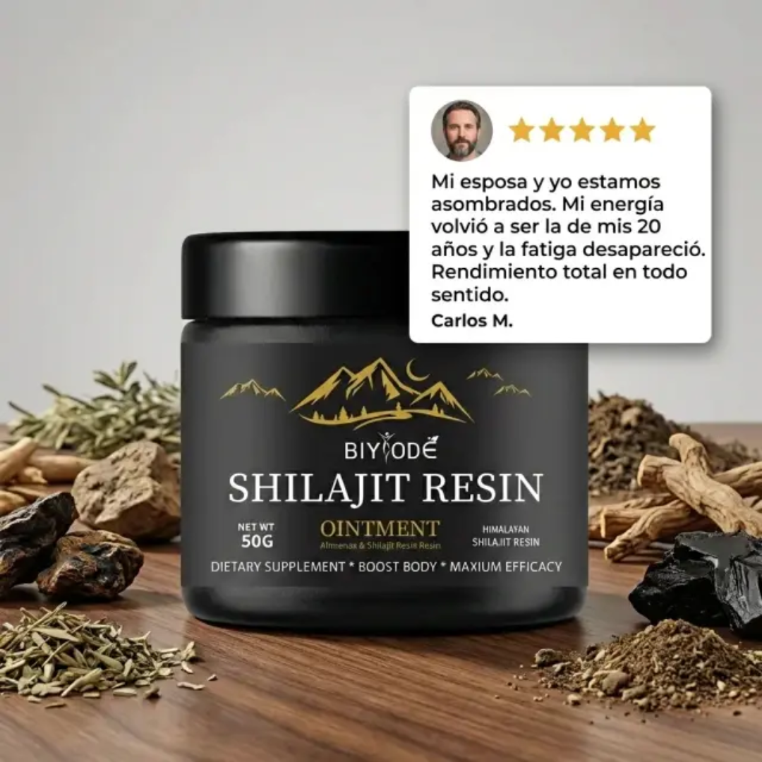 RESINA SHILAJIT PURA DEL HIMALAYA — Energía vital, resistencia y potencia máxima