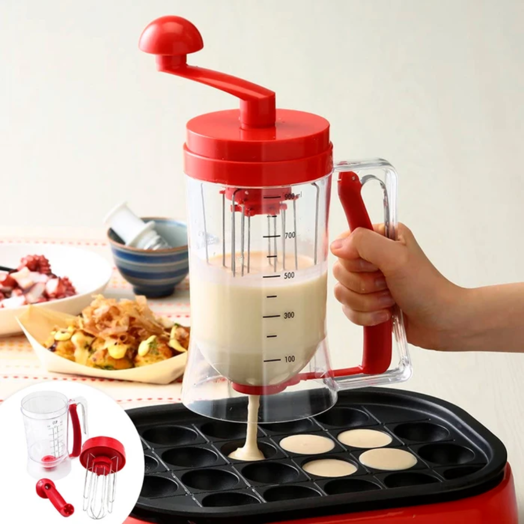 DISPENSADOR DE MASA PARA PANQUEQUES — Panqueques perfectos sin regar ni ensuciar nada
