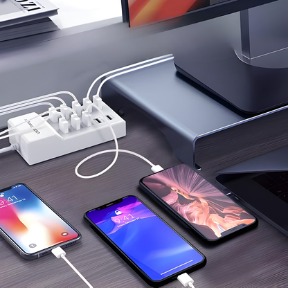 REGLETA USB – Carga todos tus dispositivos al mismo tiempo desde un solo punto sin cargadores regados por toda la casa