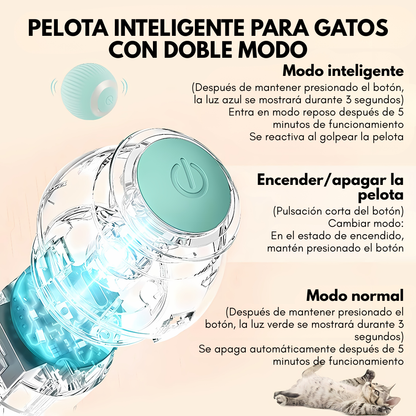 BOLA INTERACTIVA PARA GATO – Diversión automática, estimulación mental y juego sin aburrimiento