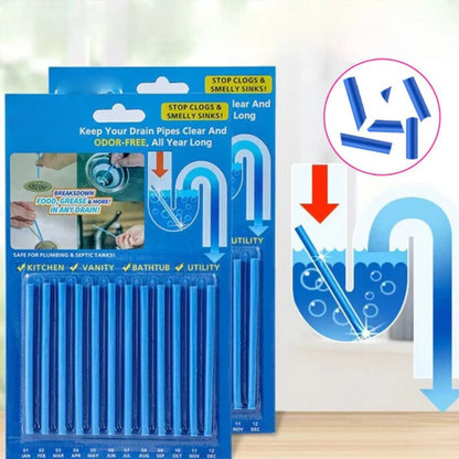 STICKS SANITIZANTES – Mantén tus desagües limpios, sin malos olores ni obstrucciones