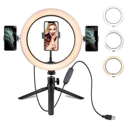 ARO DE LUZ LED CON TRIPODE – Ilumina tus videos y fotos como un profesional