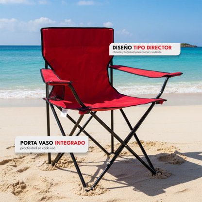SILLA PLEGABLE DE CAMPING — Tu refugio de descanso total en cualquier lugar