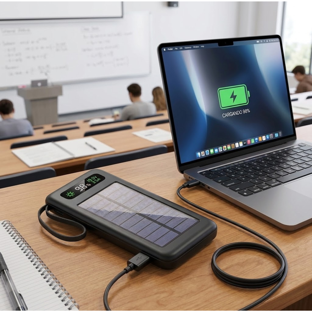 POWER BANK CARGA SOLAR 10000 – Energía portátil, autonomía total y carga en cualquier lugar