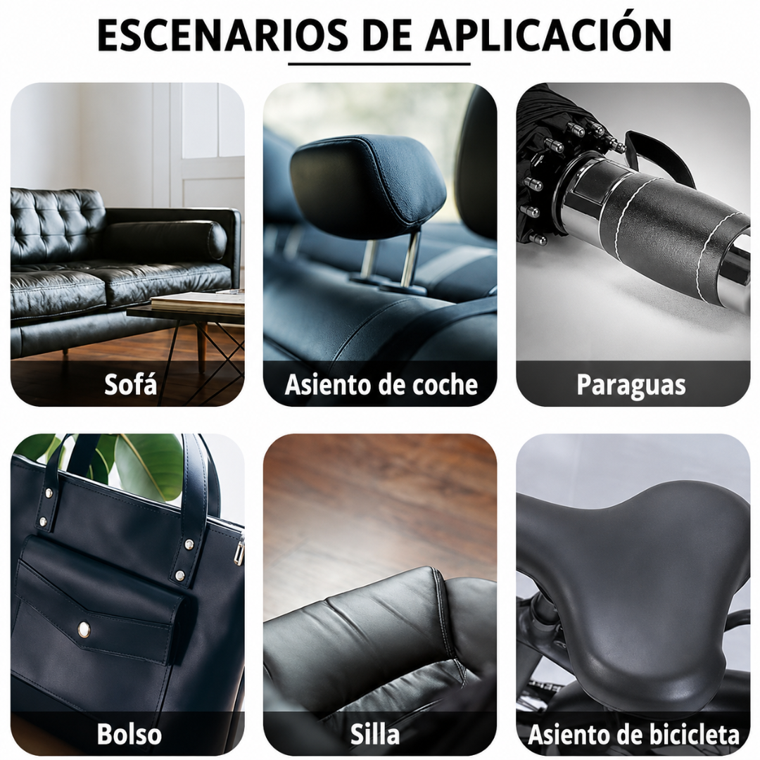 PARCHE ADHESIVO DE CUERO SINTÉTICO — Repara, renueva y dale nueva vida a tus superficies