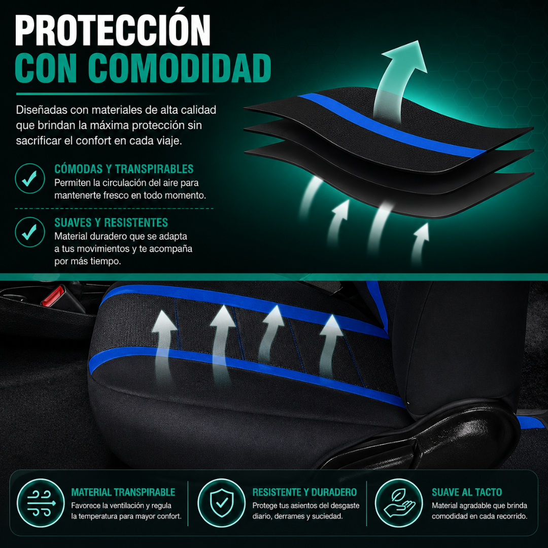 FUNDAS PARA ASIENTOS DE AUTO – Renueva y protege tu interior