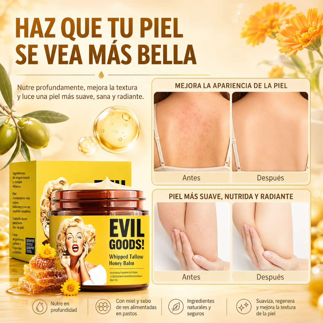 EVIL GOODS – Hidratación natural para rostro y piel con acabado suave y nutritivo