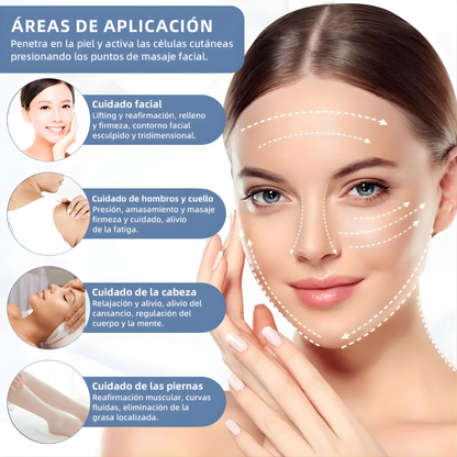 MASAJEADOR FACIAL MICROCORRIENTE REAFIRMANTE PRO – Reafirma tu piel, redefine tu rostro y luce más joven sin salir de casa