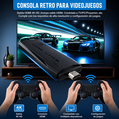 CONSOLA DE VIDEOJUEGOS 2,4G WIRELESS LITE — Vuelve a la infancia con 20,000 juegos