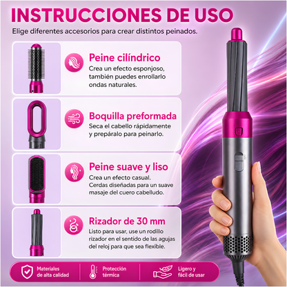 CEPILLO SECADOR 5 EN 1 – Cinco estilos, una herramienta