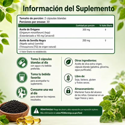 OIL OF OREGANO CÁPSULAS EN GEL – Apoyo natural diario