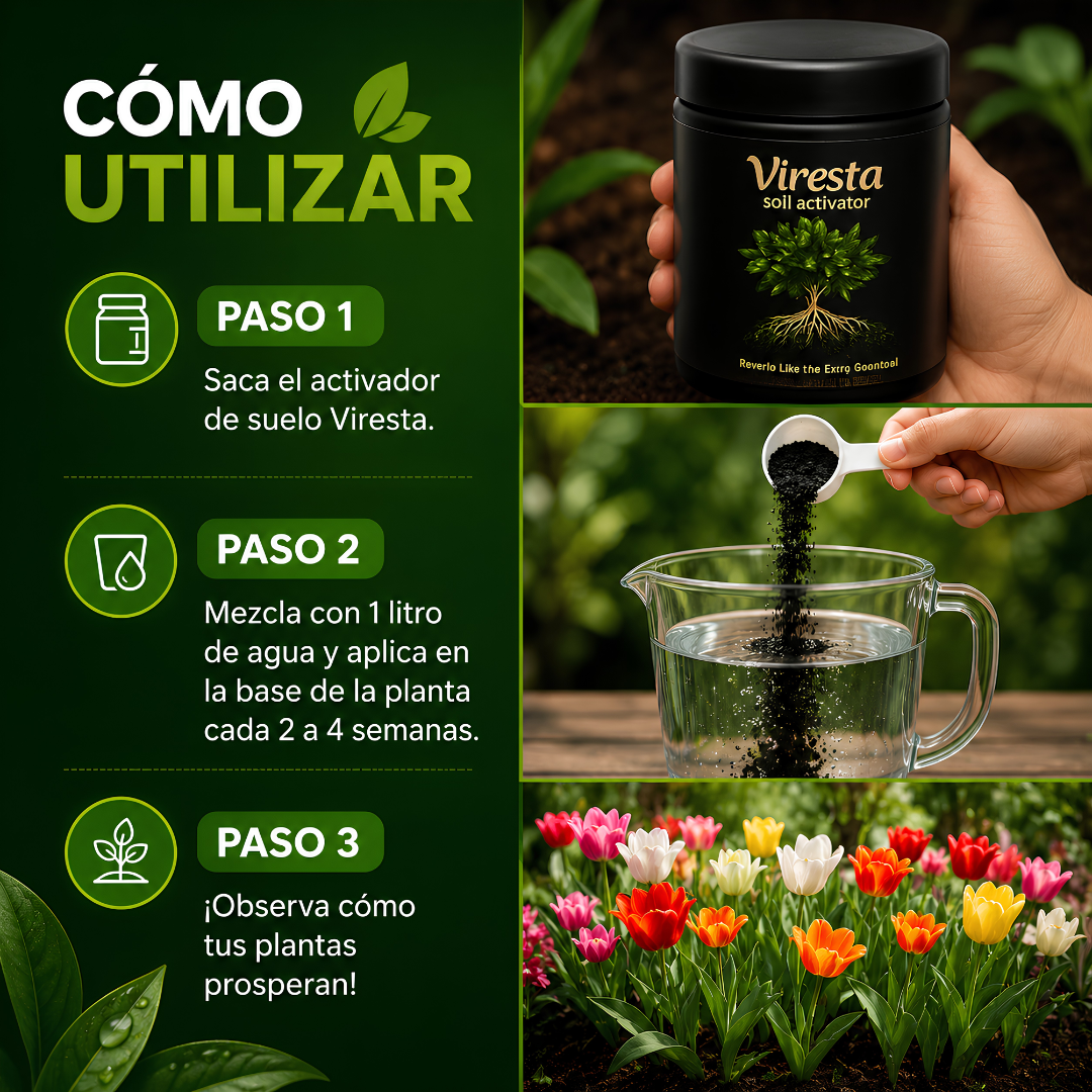 VIRESTA SOIL ACTIVATOR – Suelo fértil, plantas vigorosas