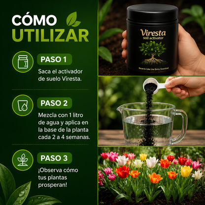 VIRESTA SOIL ACTIVATOR – Suelo fértil, plantas vigorosas