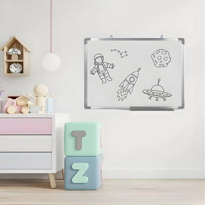 PIZARRA BLANCA MAGNÉTICA (PACK*2) – Aprende jugando, estimula la creatividad y desarrolla habilidades desde pequeños