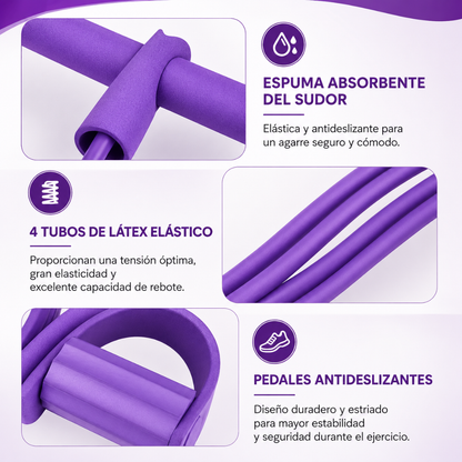 BANDA ELÁSTICA DE RESISTENCIA PARA EJERCICIO – Entrena todo tu cuerpo desde casa