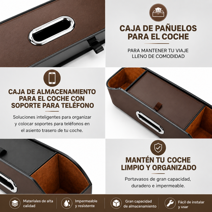 ORGANIZADOR DE VEHÍCULO — Sin derrames, sin desorden, sin perder nada
