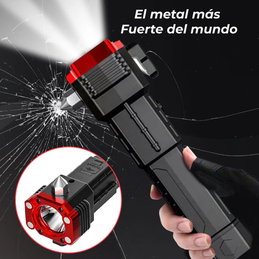 LUZ TÁCTICA ROMPE CRISTAL – Potencia, seguridad y resistencia en tu mano