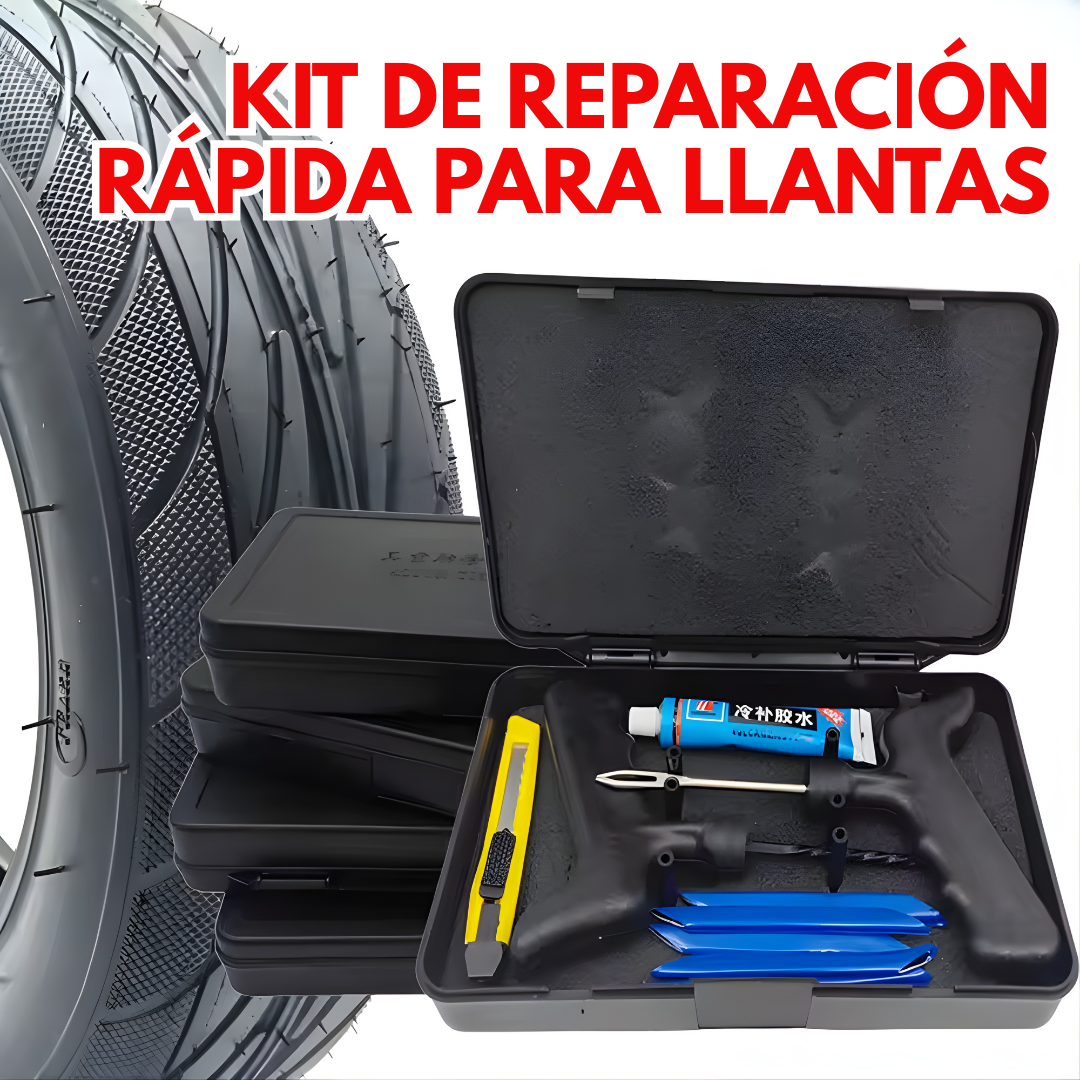KIT DE REPARACIÓN RÁPIDA PARA LLANTAS – Solución inmediata, sellado confiable y regreso seguro al camino