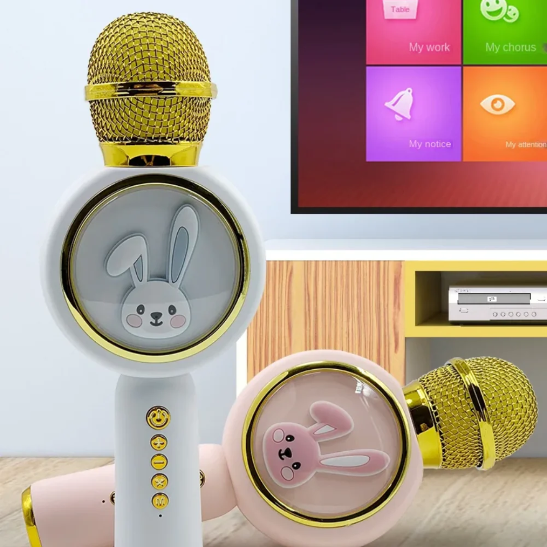 MICRÓFONO KARAOKE BLUETOOTH CONEJO X6 – Diversión musical, sonido claro y momentos inolvidables
