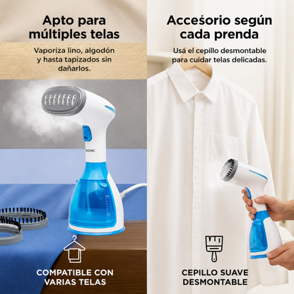 PLANCHA A VAPOR — Elimina arrugas sin tabla, sin quemaduras y sin odiar planchar. Lista en segundos.