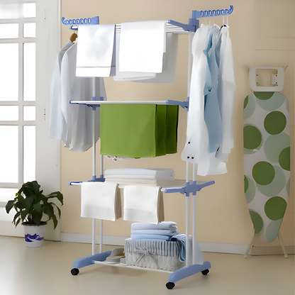 TENDERO VERTICAL PLEGABLE – Secado práctico, espacio optimizado y organización perfecta para tu ropa