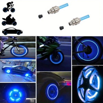PAR DE LUCES LED PARA VÁLVULA DE LLANTA – Estilo, seguridad y visibilidad en cada recorrido