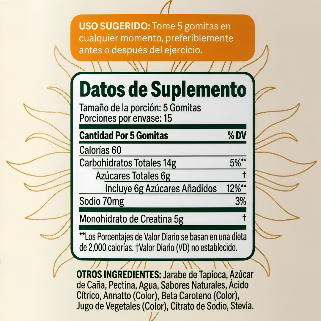 GOMITAS CREATINE WOMEN´S – Creatina fácil sin grumos