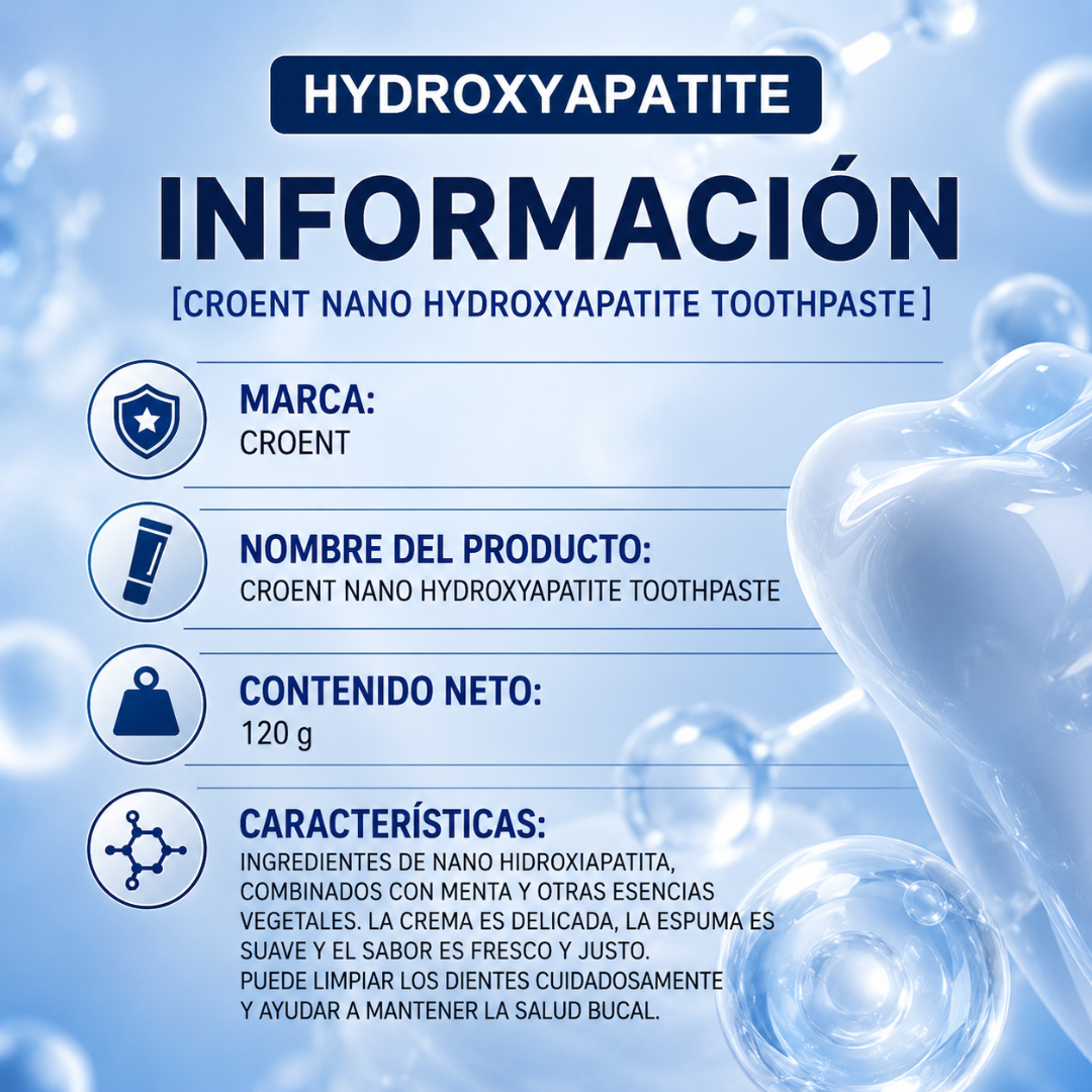PASTA DENTAL CON HIDROXIAPATITA AL 7,5 % – Limpieza profunda y sonrisa cuidada