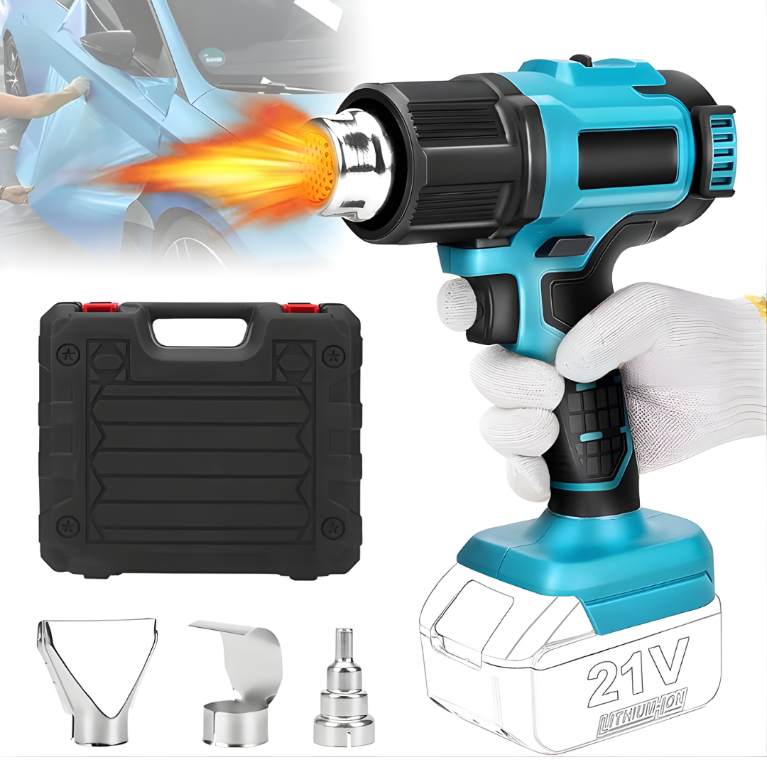 PISTOLA DE CALOR INALÁMBRICA – Calor potente, precisión total y libertad sin cables