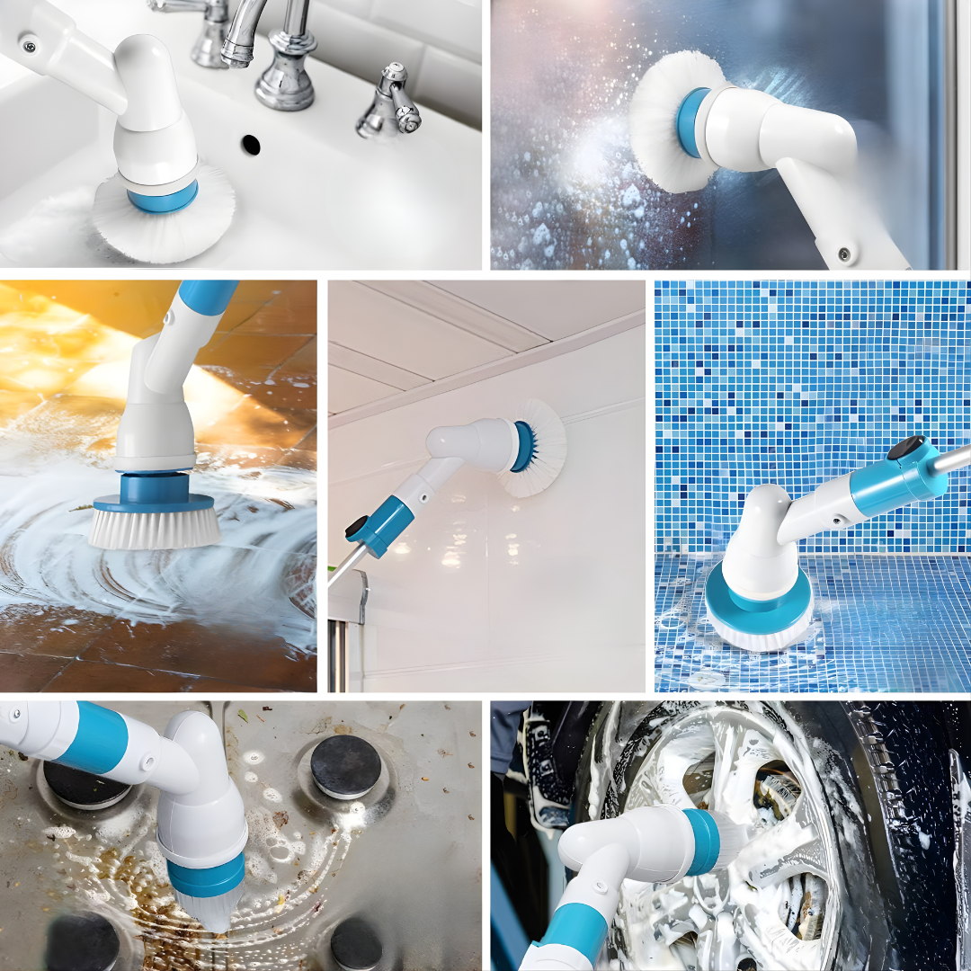 CEPILLO ELECTRONICO GIRATORIO  – Potencia automática, limpieza profunda y menos esfuerzo en cada rincón