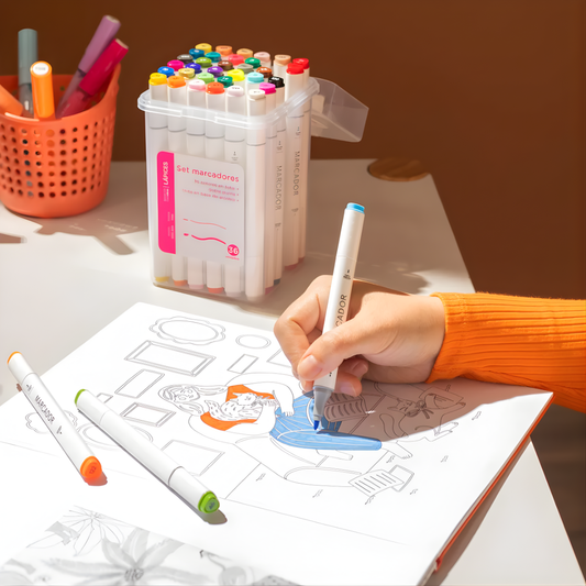 SET DE 24 MARCADORES ACRÍLICOS – Colores vibrantes, precisión artística y creatividad ilimitada en cada trazo