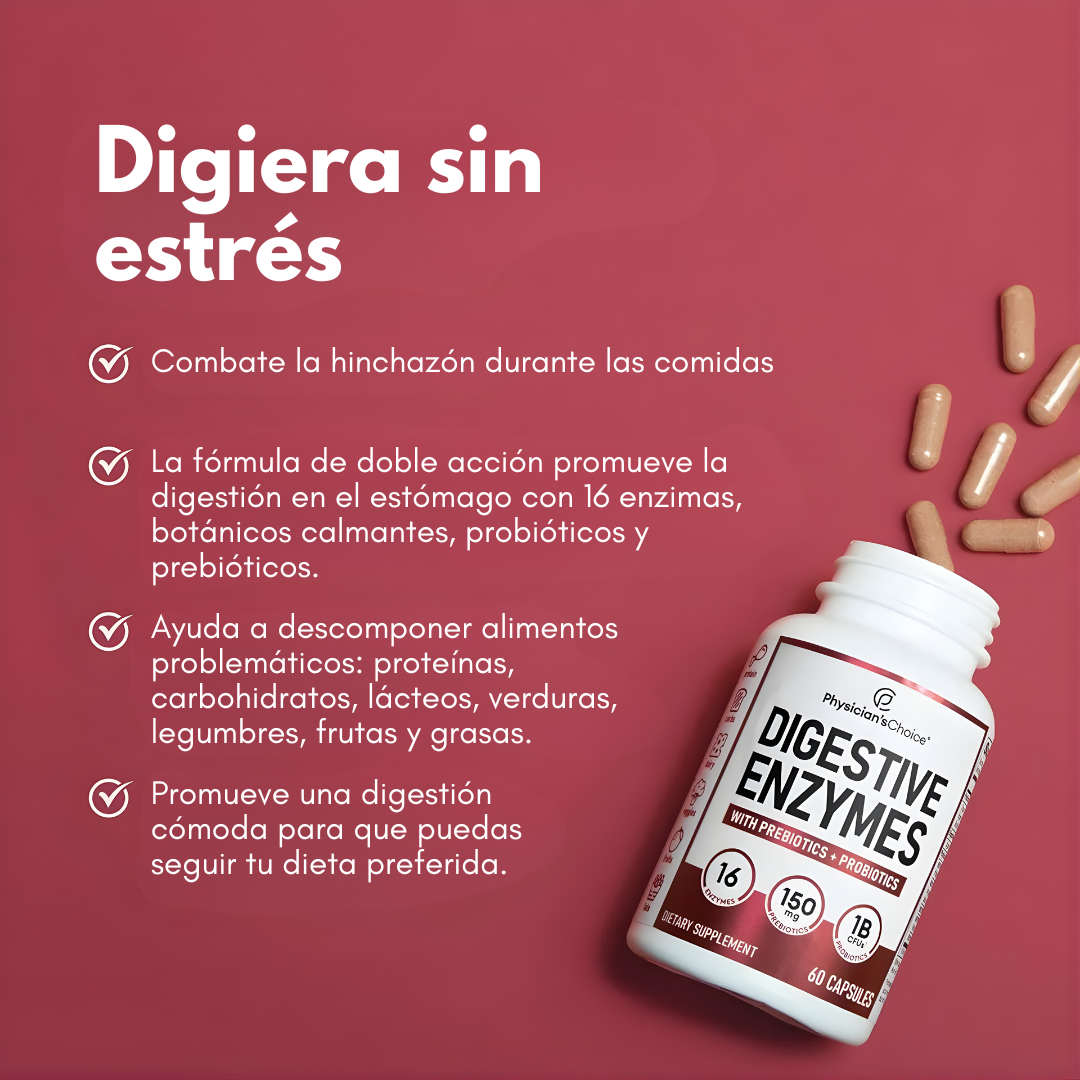 DIGESTIVE ENZYMES – Digestión eficiente, confort diario y apoyo intestinal desde el interior