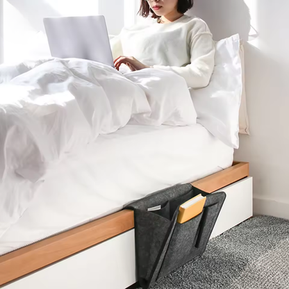 CARPETA DE FELPA GRIS OSCURO – Comodidad, orden y estilo al alcance de tu cama