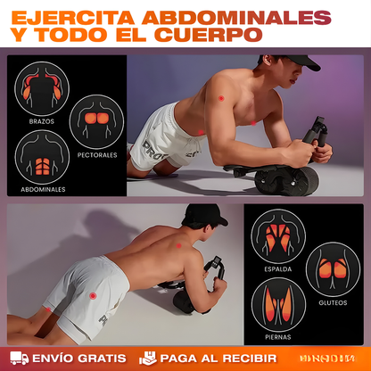 RUEDA ABDOMINAL CON REBOTE – Entrenamiento más seguro, efectivo y resultados visibles desde casa