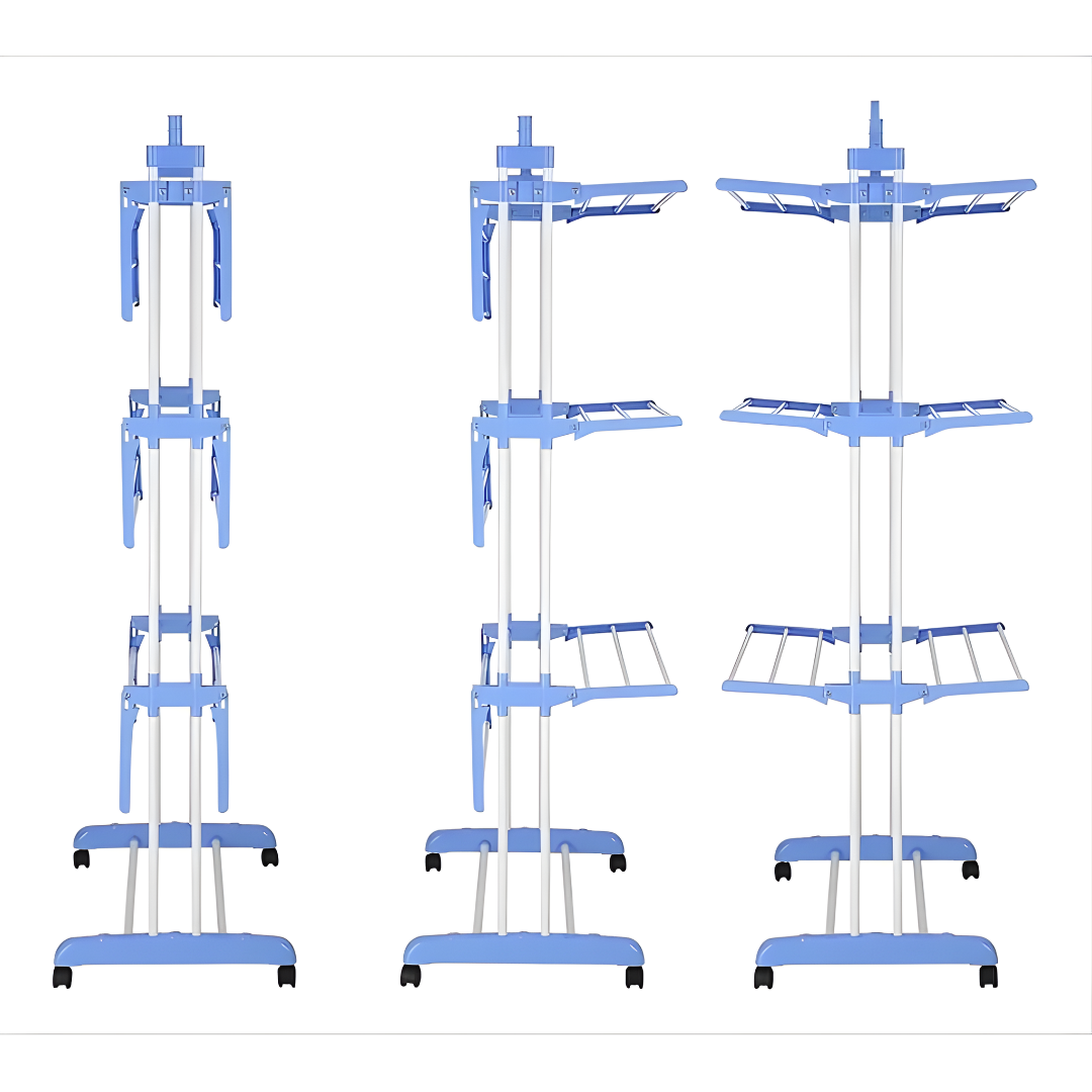 TENDERO VERTICAL PLEGABLE – Secado práctico, espacio optimizado y organización perfecta para tu ropa