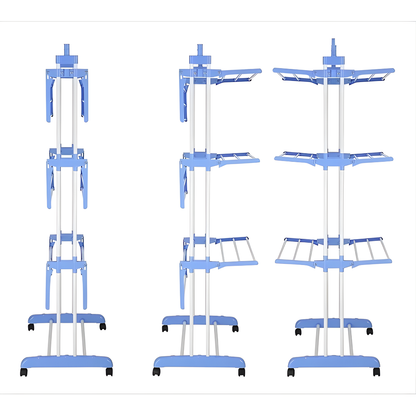 TENDERO VERTICAL PLEGABLE – Secado práctico, espacio optimizado y organización perfecta para tu ropa